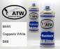 Preview: BMW, Capparis White, B88: 400ml Sprühdose + 400ml Klarlack - Set, von ATW Autoteile West.